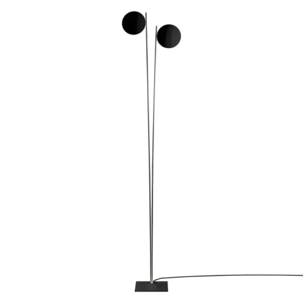 Catellani & Smith LEDERAM F2 - terra - disco nero, asta satinata, base nera