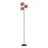 Catellani & Smith LEDERAM F3 - terra - disco in foglia rame, asta nera, base nera