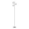 Catellani & Smith LEDERAM F3 - floor - white disc, satin rod, white base