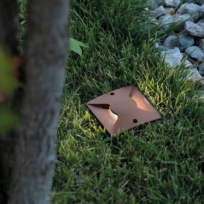 LOMBARDO CNC 99 QL 4000K - incasso terra, terra - corten - outdoor - immagine 2