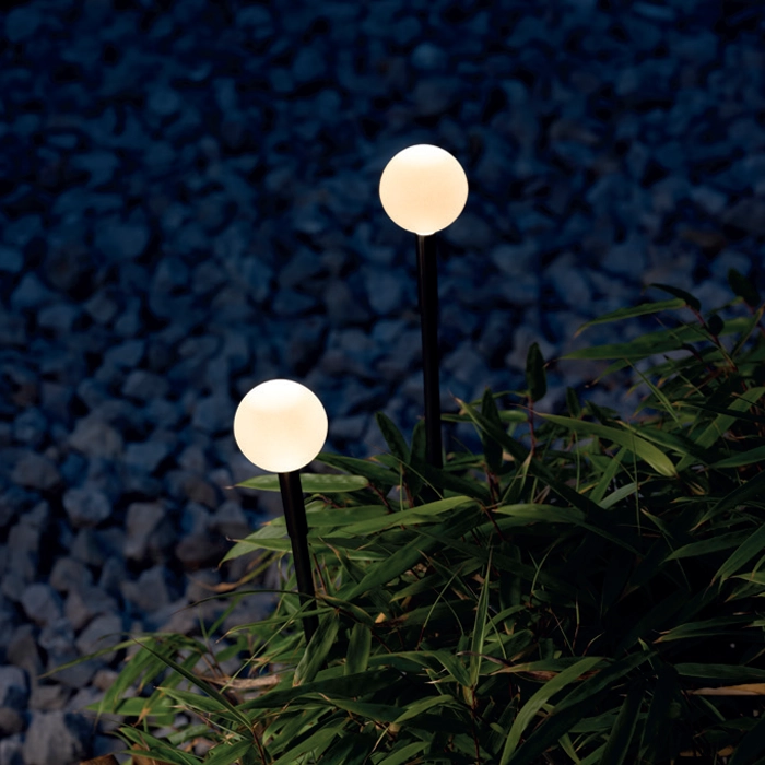 LOMBARDO LINFA O 80 3000k 3V - terra - nero e ottone - outdooor - immagine 2