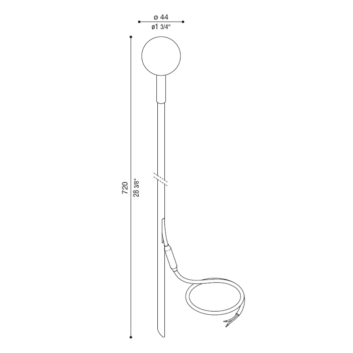 LOMBARDO LINFA O 80 3000k 3V - terra - nero e ottone - outdooor - immagine 3