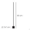 Catellani & Smith LIGHT STICK T - table - satin gold rod black base - Image 2