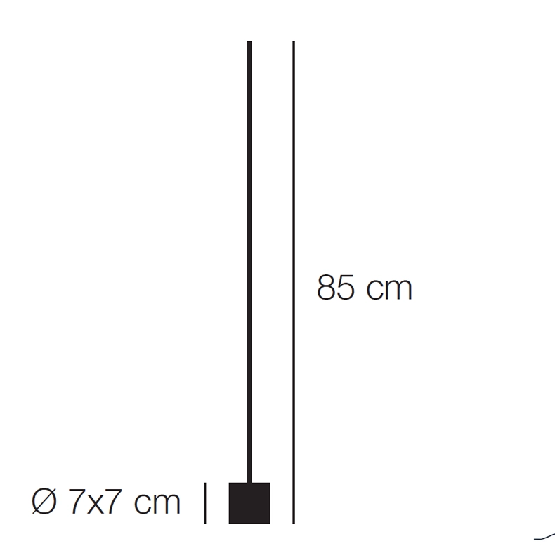 Catellani & Smith LIGHT STICK T - table - satin gold rod black base - Image 2