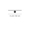 Catellani & Smith LIGHT STICK CW 4 - wall or ceiling - nickel rod and base - Image 3