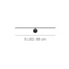Catellani & Smith LIGHT STICK CW 6 - wall or ceiling - rod and base in satin gold - Image 3