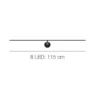 Catellani & Smith LIGHT STICK CW 8 - wall or ceiling - rod and base in satin gold - Image 3