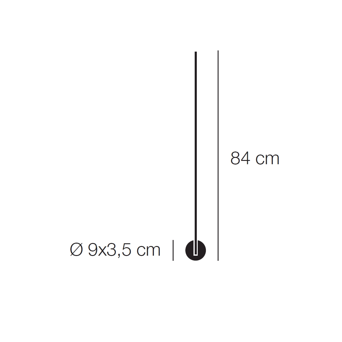 Catellani & Smith LIGHT STICK V - wall - vertical rod and base in nickel - Image 3