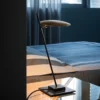 Catellani & Smith LEDERAM T1 - table - copper leaf disc, black shaft, black base - Image 2
