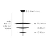 Catellani & Smith MACCHINA DELLA LUCE MOD. C - suspension - silver coloured leaf - Image 3