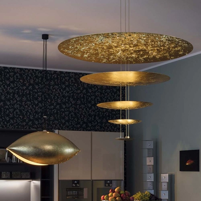 Catellani & Smith MACCHINA DELLA LUCE MOD. I - suspension - gold coloured leaf - Image 2