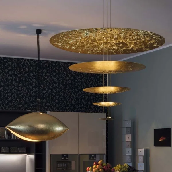 Catellani & Smith MACCHINA DELLA LUCE MOD. I - suspension - silver coloured leaf