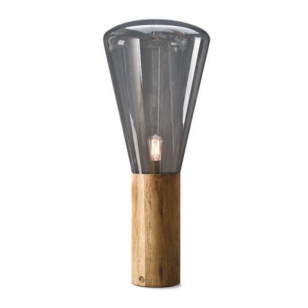 BROKIS MUFFINS wood 04 - floor - smoke grey glass - european oak base