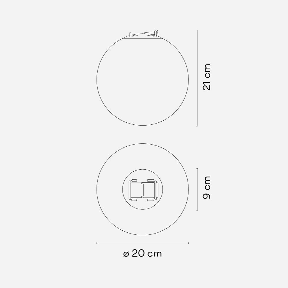 Vibia PLUSMINUS Sphere 6230 - 2700K, Simultaneous line Dali, 1-10V, Casambi - green M1 (Lighting body only) - Image 3