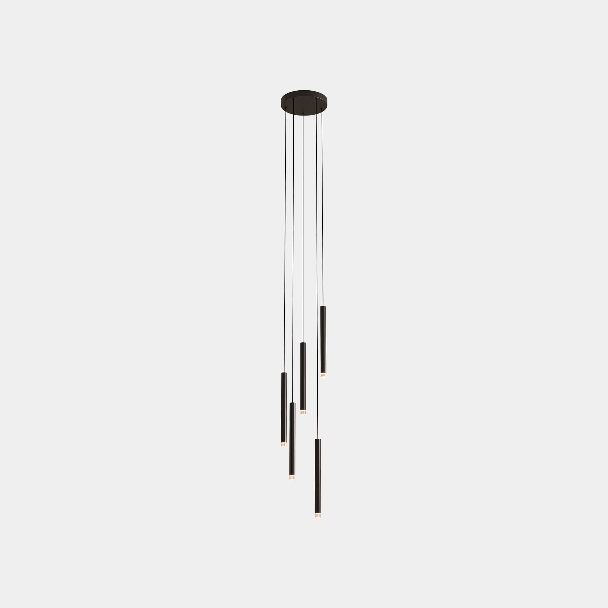 LEDS C4 - Lampada a sospensione Candle 5 Bodies Chandelier - Nero