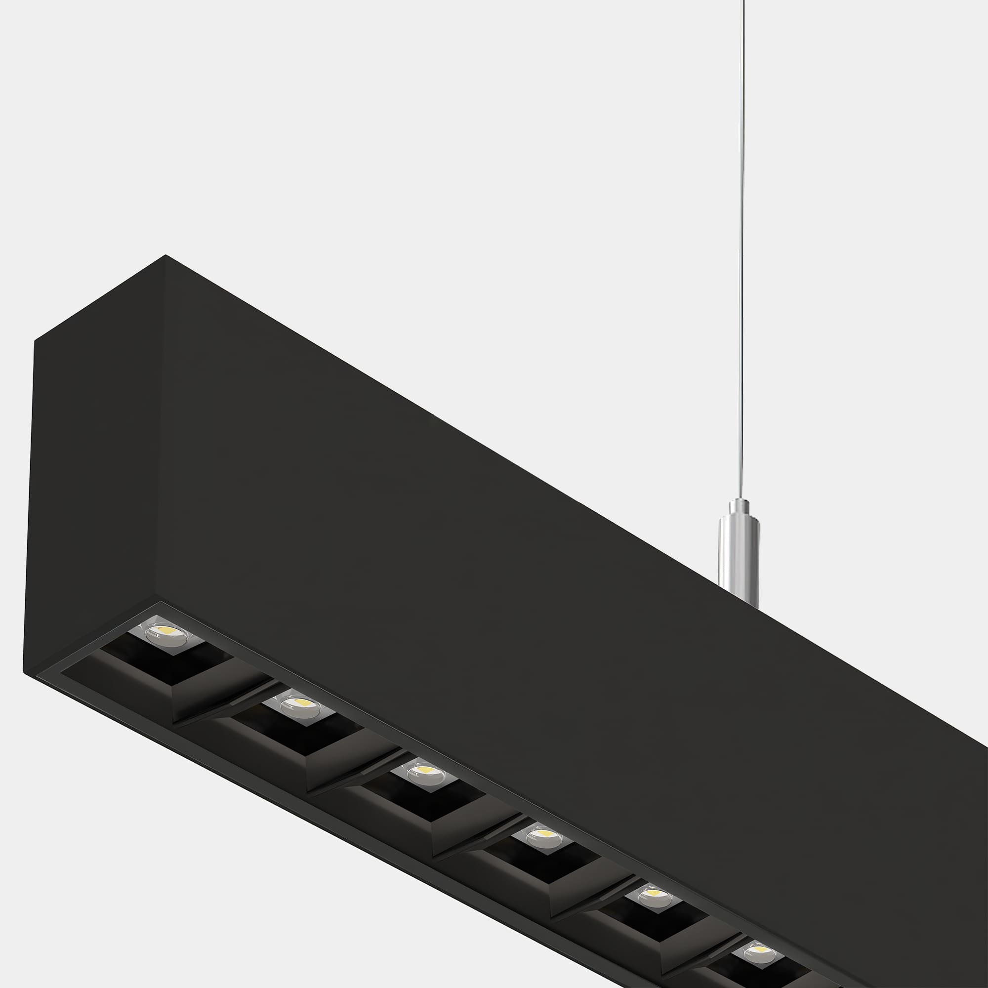 LEDS C4 - Sistema lineare LED Infinite Pro Opticell Suspended 1136mm - Nero