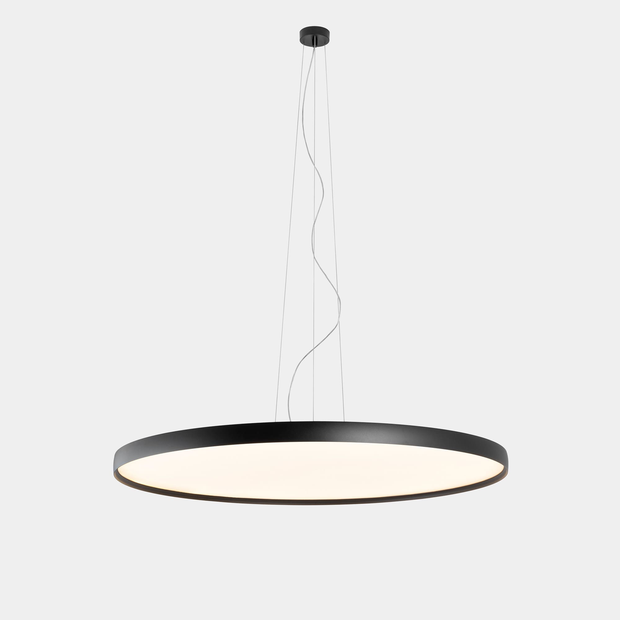 LEDS C4 - Lampada a sospensione Luno Slim Pendant Extra Large - Nero