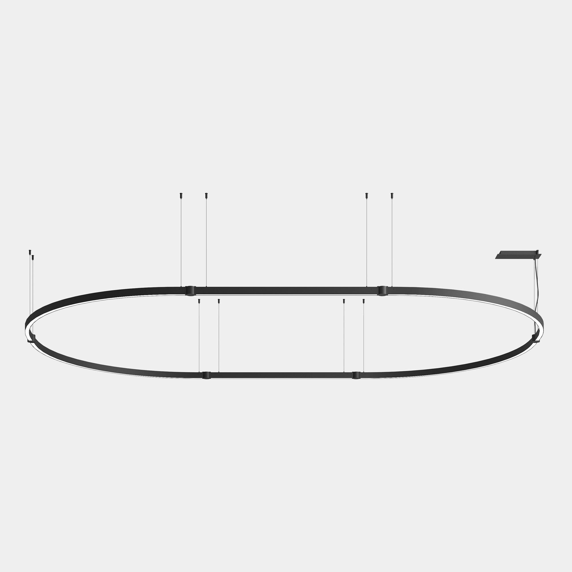 LEDS C4 - Sistema lineare LED Apex Oval Pendant - Bianco