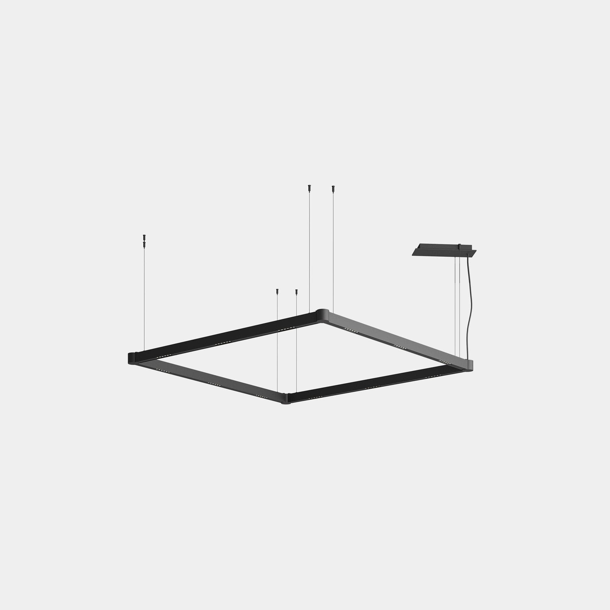 LEDS C4 - Sistema lineare LED Apex Square Pendant 2000mm - Nero