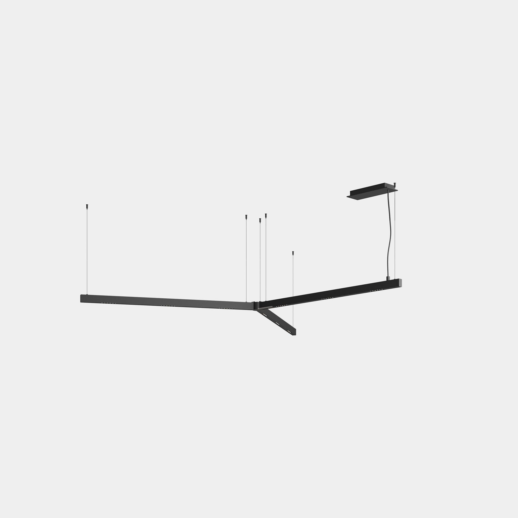 LEDS C4 - Sistema lineare LED Apex Y Pendant - Nero