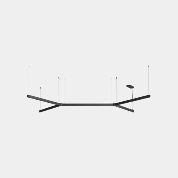 LEDS C4 - Sistema lineare LED Apex H Pendant - Nero