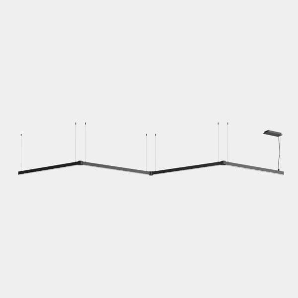 LEDS C4 - Sistema lineare LED Apex M Pendant - Nero
