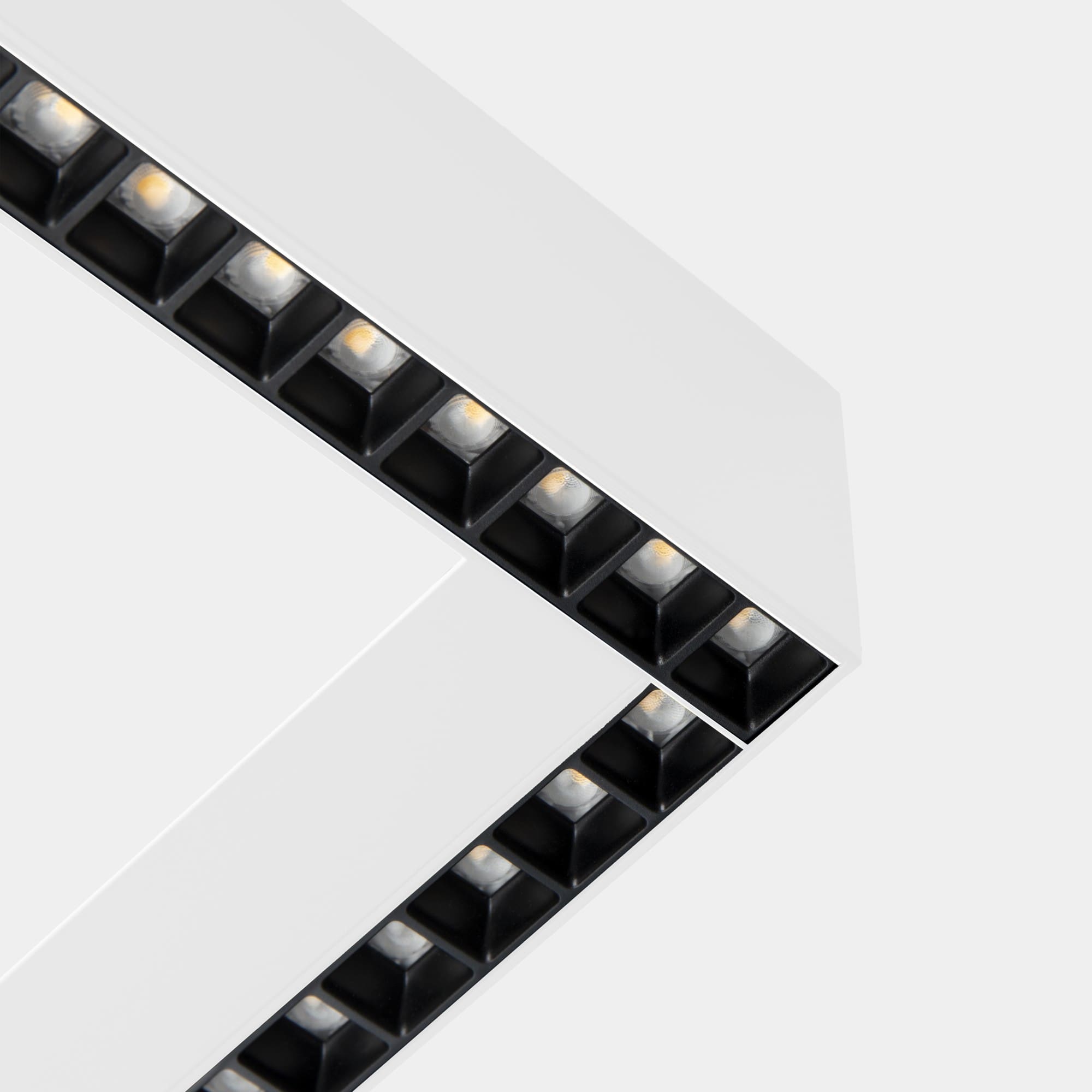 LEDS C4 - Sistema lineare LED Infinite Slim Starter Surface Right Square - Bianco
