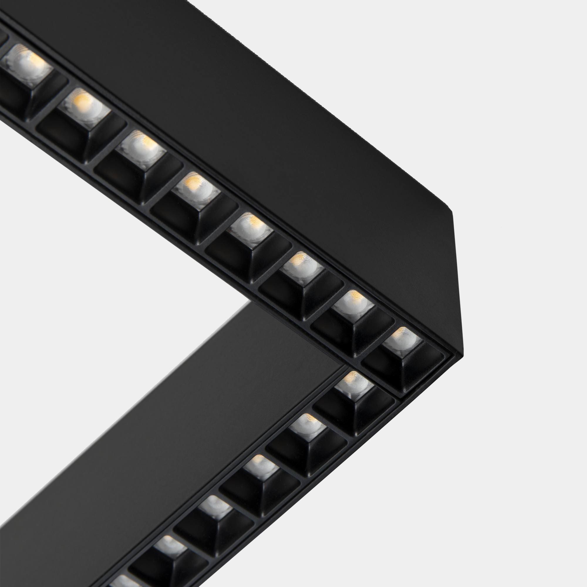 LEDS C4 - Sistema lineare LED Infinite Slim Continuity Pendant Right Square - Nero