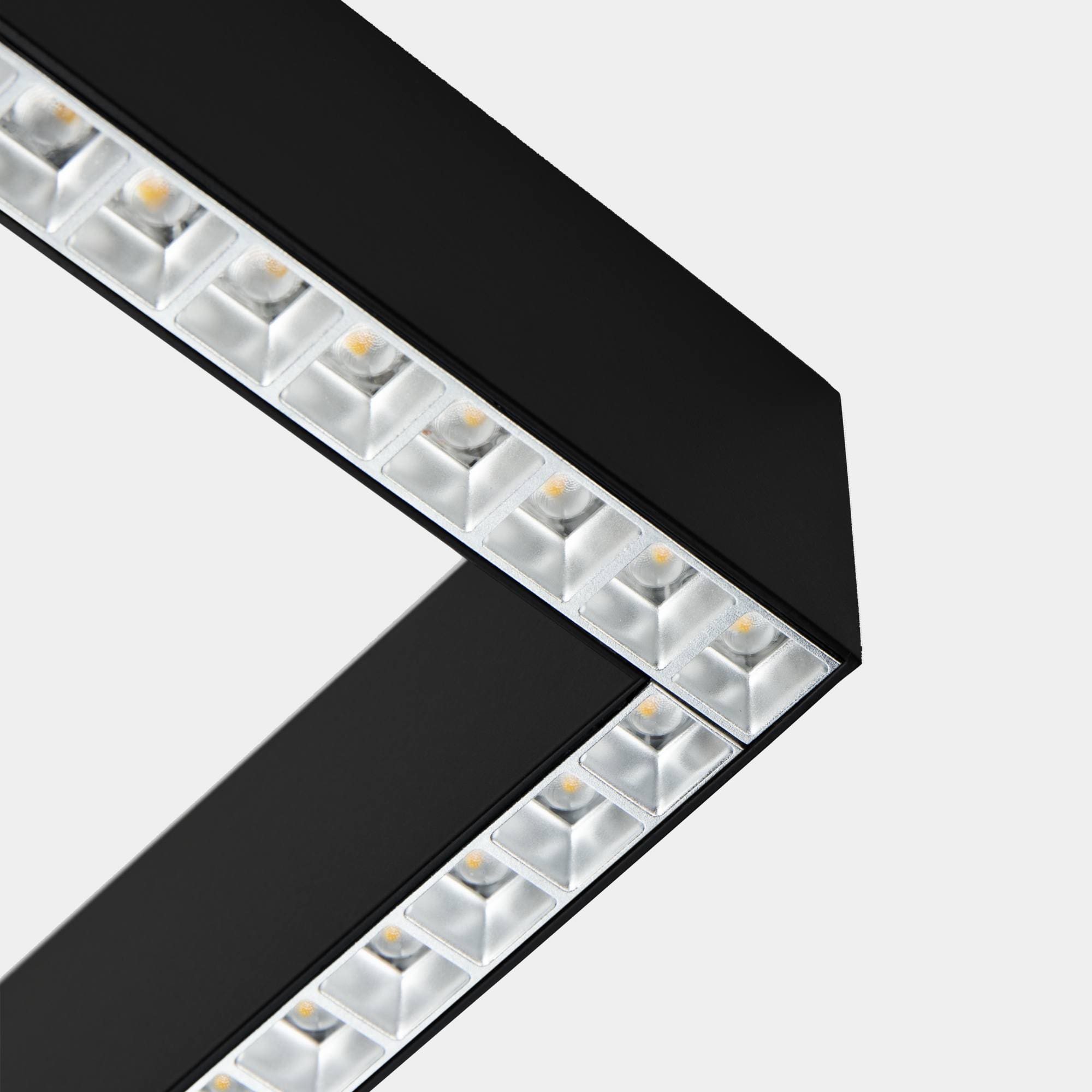 LEDS C4 - Sistema lineare LED Infinite Slim Starter Surface Left Square - Nero