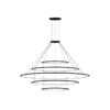 LEDS C4 - Lampada a sospensione Circular Inward 5 Rings (ø1200 Ø2000 Ø3000 Ø2000 Ø1200) - Nero