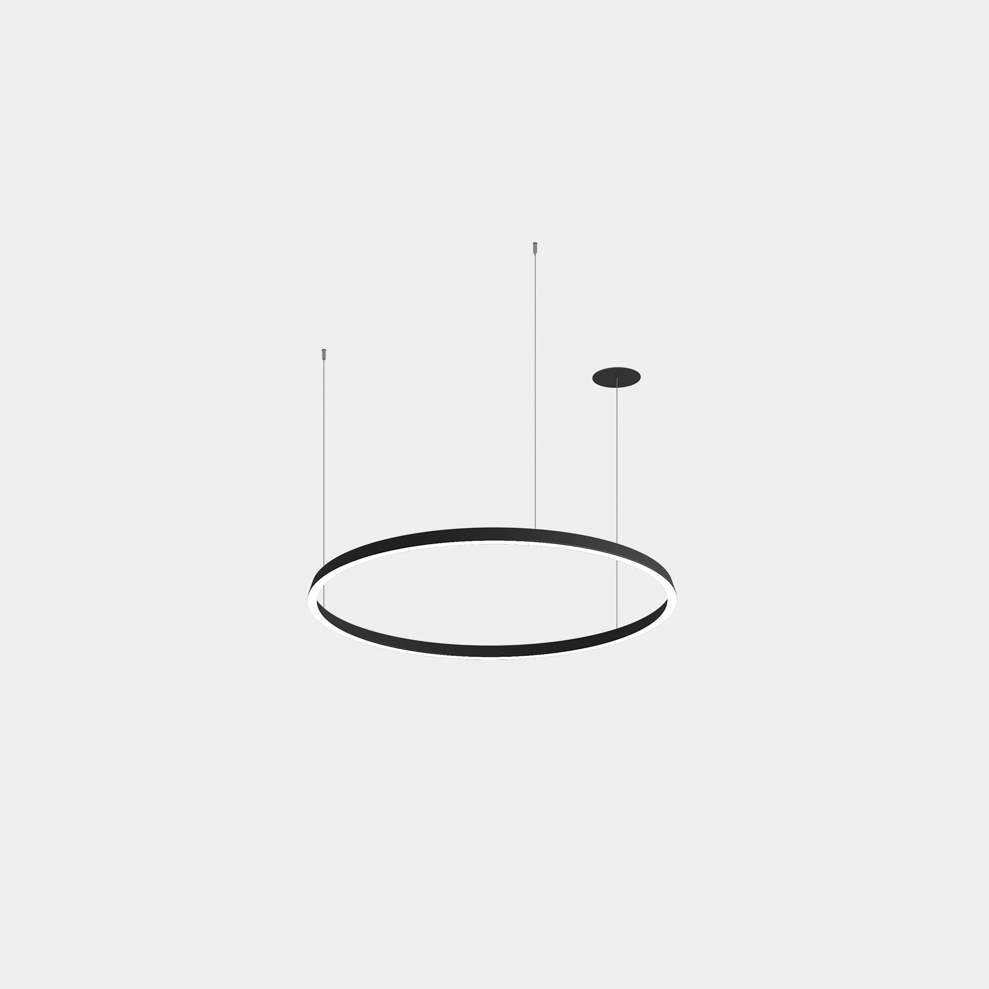 LEDS C4 - Lampada a sospensione Circular Downward Ø1200 Recessed - Nero