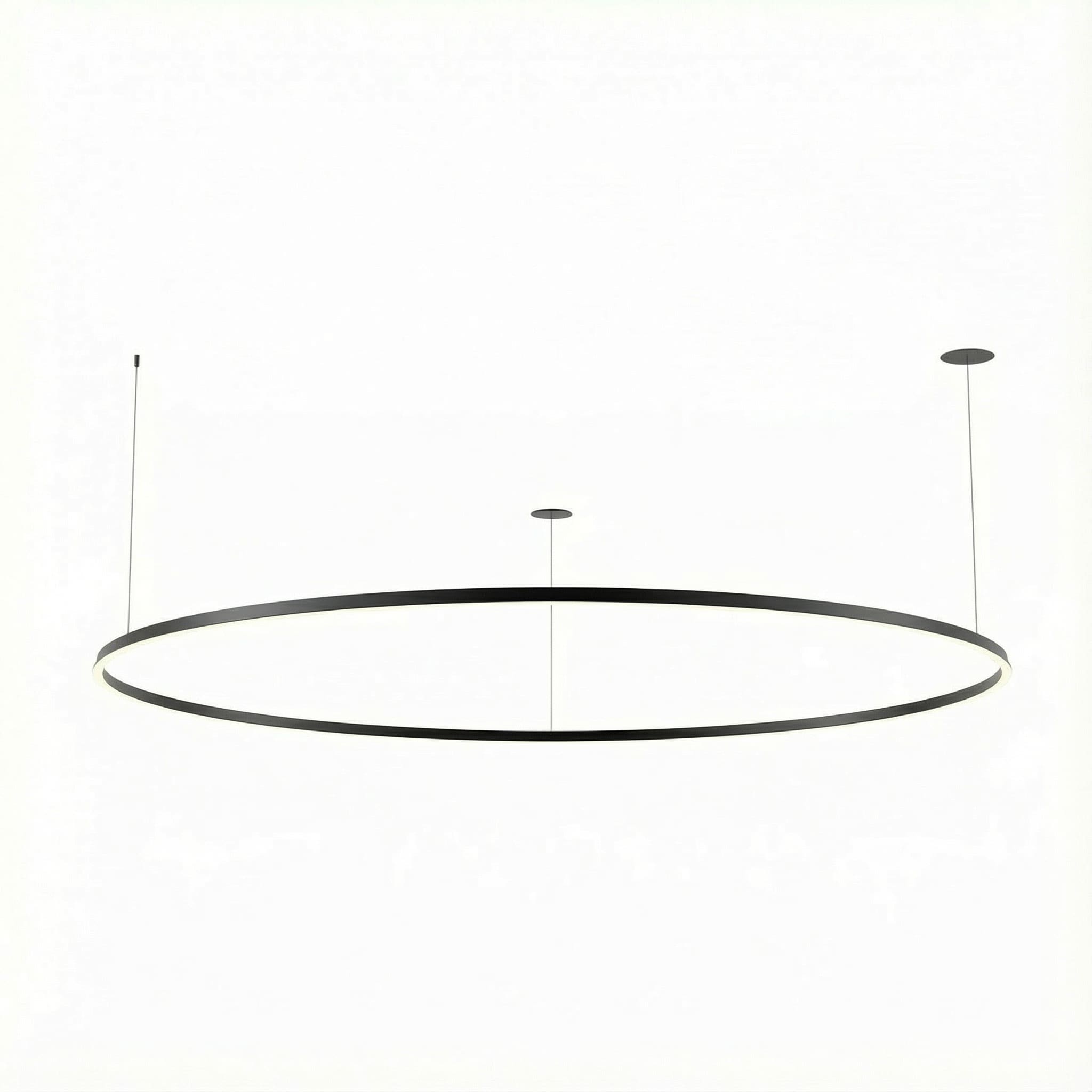 LEDS C4 - Lampada a sospensione Circular Downward Ø3000 Recessed - Nero