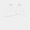 LEDS C4 - Lampada a sospensione Circular Downward 2 Rings Ø2000 Horitzontal Recessed - Bianco