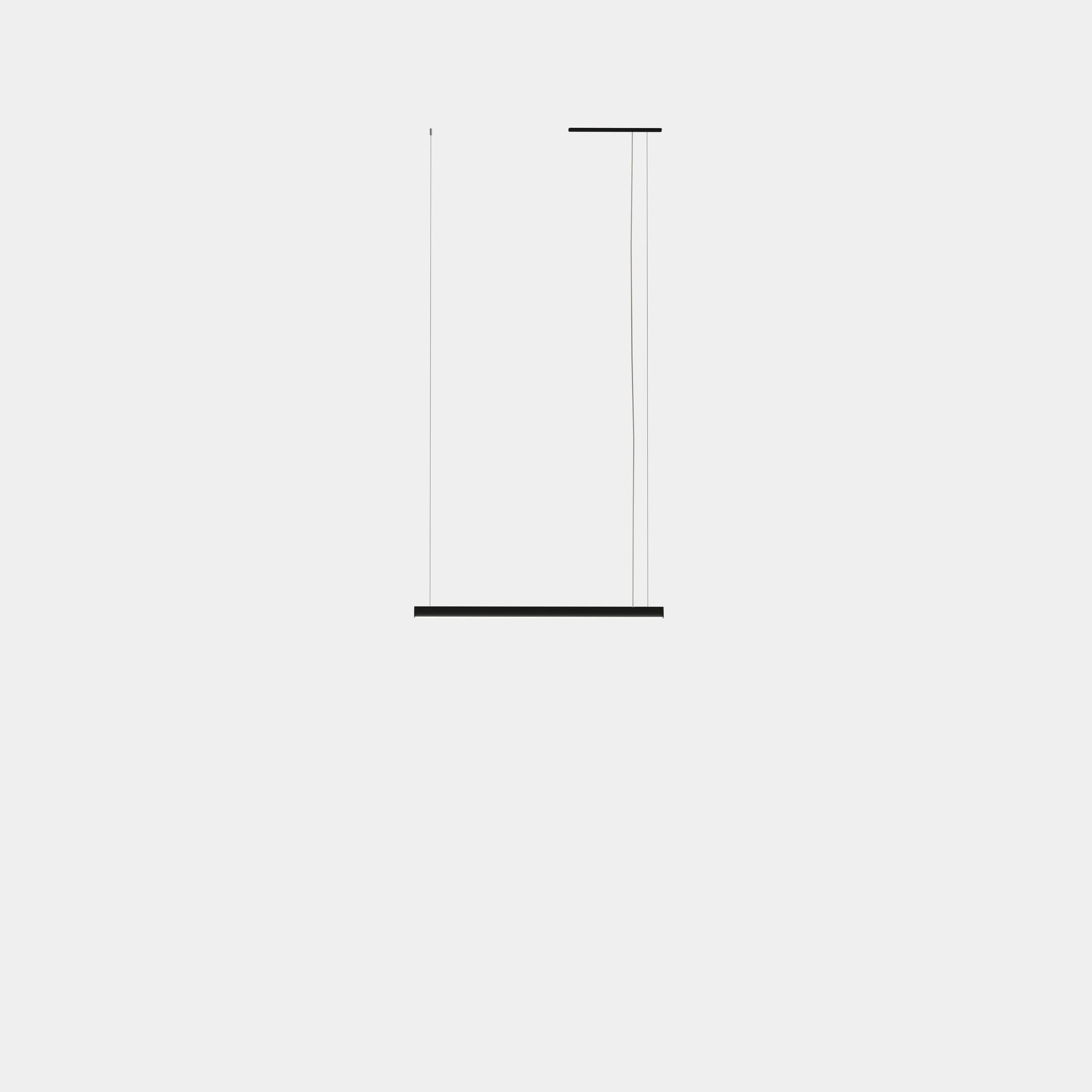 LEDS C4 - Lampada a sospensione Geometric Lineal Recessed Slim 2m - Nero