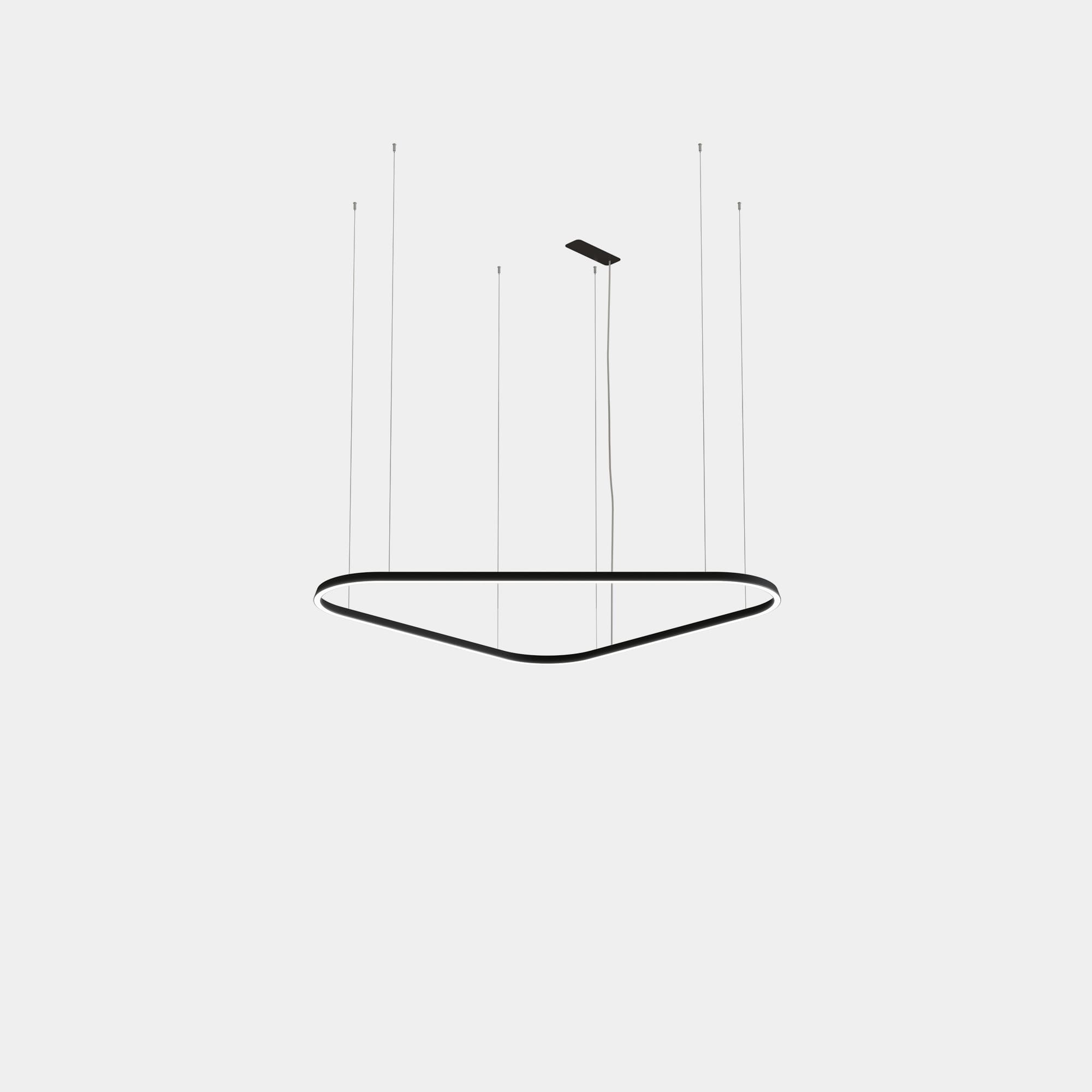 LEDS C4 - Lampada a sospensione Geometric Triangular Recessed Double - Nero