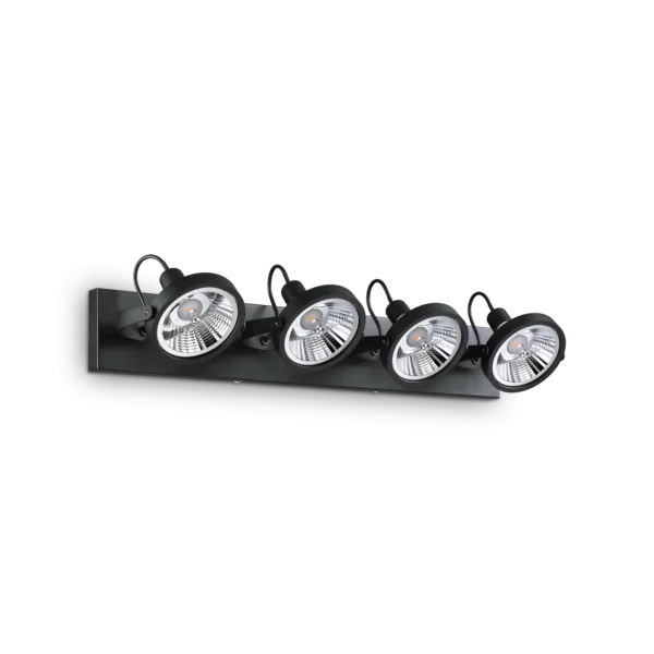Ideal-Lux - Glim PL4 Plafoniera - Nero